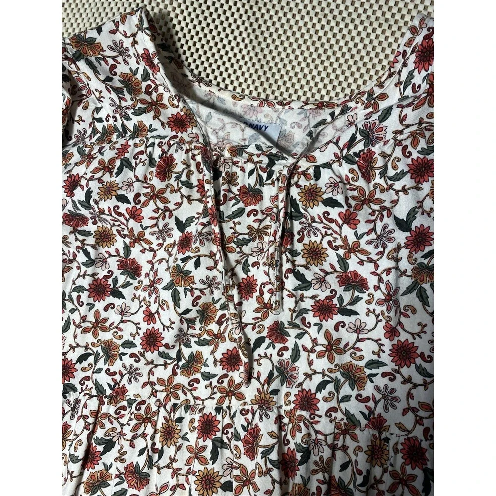 Old Navy Girls Peasant floral Dress size 14/16 Boho Cottage Core Cotton Blend